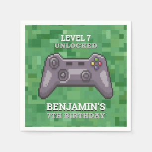 Video Game Controller Level Up Birthday Napkin
