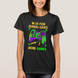 Video Game Controller Mardi Gras Carnival Party Bo T-Shirt