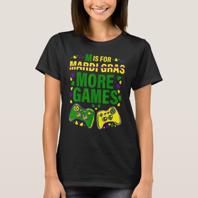 Video Game Controller Mardi Gras Costume Gamer Kid T-Shirt (Front)
