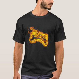 Video Game Controller On Fire Video Gamer T-Shirt