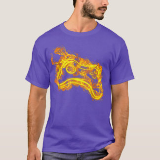Video Game Controller On Fire Video Gamer T-Shirt