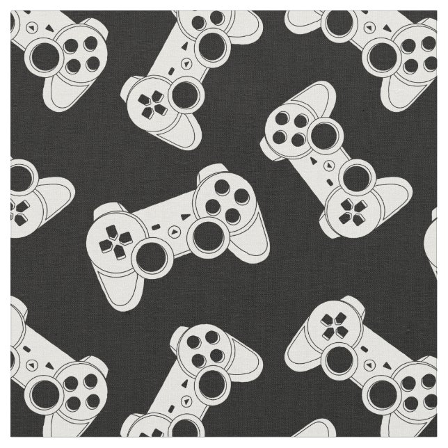 Video Game Controller Pattern Fabric (Close Up)