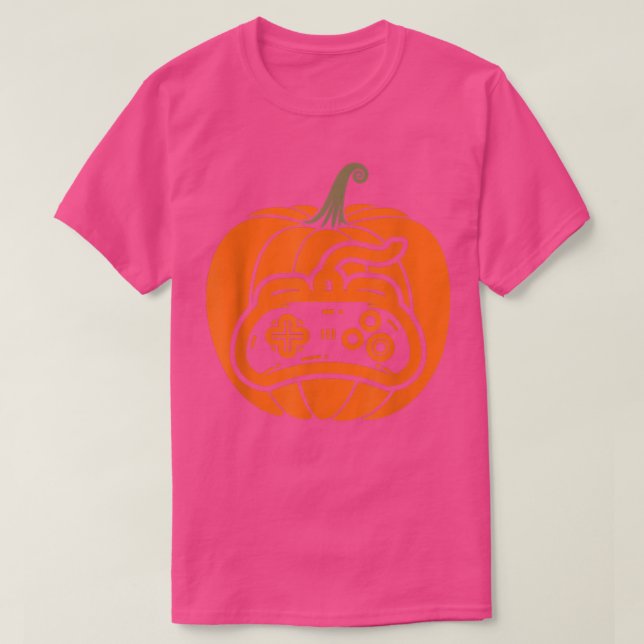 Video Game Controller Pumpkin Thanksgiving Gaming  T-Shirt (Design Front)