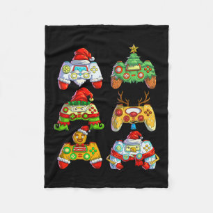 Video Game Controller Santa Hat Christmas Gamer 2  Fleece Blanket