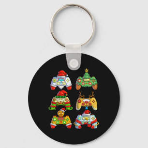 Video Game Controller Santa Hat Christmas Gamer 2  Key Ring