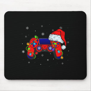 Video Game Controller Santa Hat Christmas Gamer Bo Mouse Pad