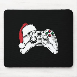 Video-game Controller Santa Hat Christmas Gaming X Mouse Pad