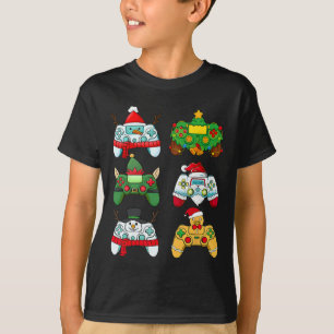 Video Game Controller Santa Hat Gamer Boys Xmas 2  T-Shirt