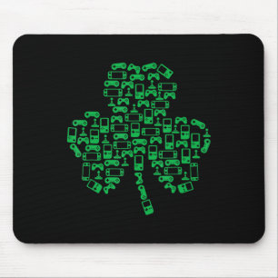 Video Game Controller Shamrock Irish Gamer St Patr Mouse Pad