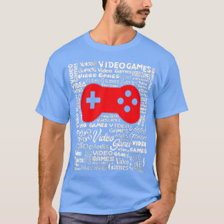 Video Game Controller Text Word Cloud Cool Art -g T-Shirt