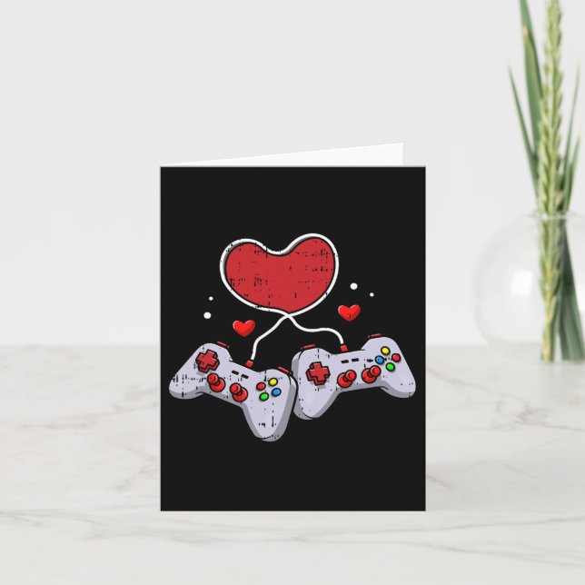 Video-game Controller Valentines Day Cool Gaming G Card (Front)