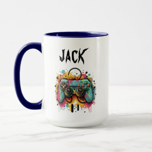 Video Game Controller Watercolor Cool Gaming Mug