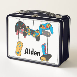 Video Game Controllers Metal Lunch Box