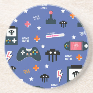 Video Game Controllers Party Pattern Gamer Coaster