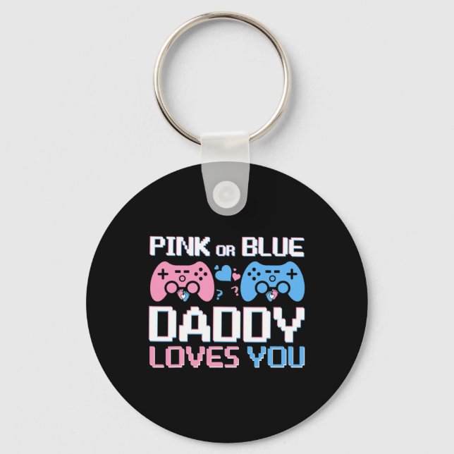 Video Game Dad Gamer Daddy  Key Ring (Front)
