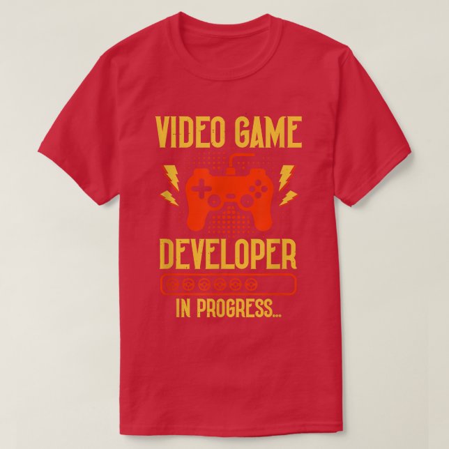 Video Game Developer In Progress Programmer Game M T-Shirt (Design Front)