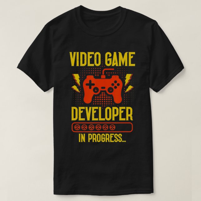 Video Game Developer In Progress Programmer Game M T-Shirt (Design Front)