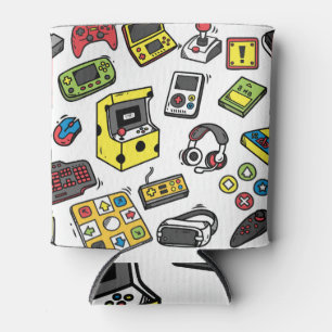 Video game, doodle set can cooler