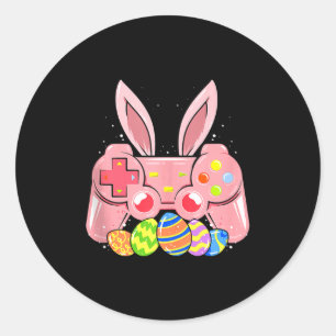 Video Game Easter Bunny Gaming Controller Gamer Bo Classic Round Sticker