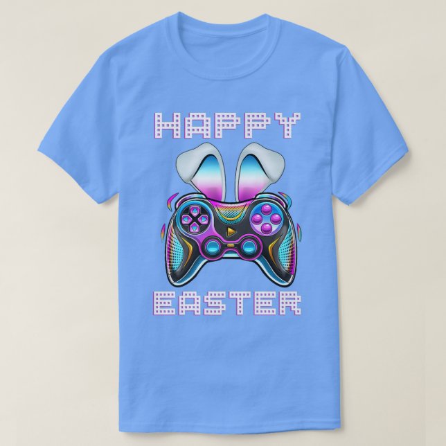 Video Game Easter Bunny Gaming Controller Gamer Bo T-Shirt (Design Front)