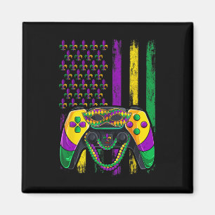 Video Game Flag Beads Kids Mardi Gras Shirts Magnet
