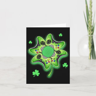 Video Game Four Leaf Clover St. Patrick's Day Game Card