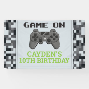 Video Game Game On Birthday Party Banner