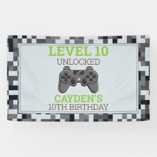 Video Game Game On Birthday Party Banner