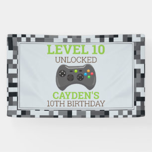 Video Game Game On Birthday Party Banner