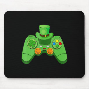 Video Game Gamer Boys St Patricks Day Gaming St Pa Mouse Pad