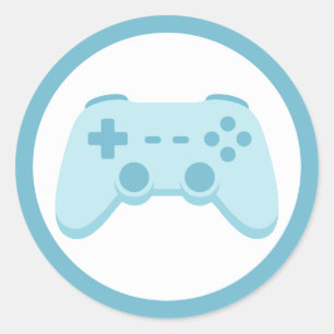 Video Game   Gamer Party   Gaming Controller Classic Round Sticker