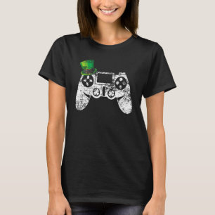 Video Game Gaming St Patricks Day Gamer Boys Lepre T-Shirt