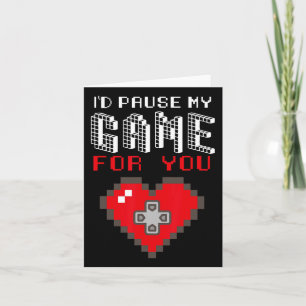 Video Game Gaming Valentines Day Gamer T Shirts Fo Card