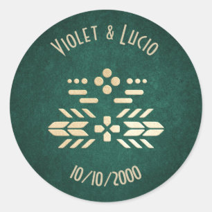 Video Game Geek Green Wedding Classic Round Sticker