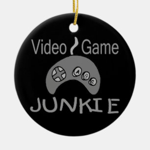 Video Game Junkie Ceramic Tree Decoration