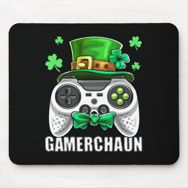 Video Game Leprechaun Costume St. Patrick's Day Ki Mouse Pad (Front)