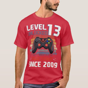 Video Game Level 13 Unlocked Vintage 2009 Boy 13th T-Shirt