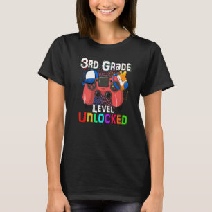 Video Game Level Unlocked 3rd Grade Student Teache T-Shirt