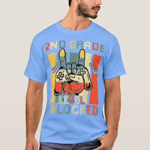 Video Game Level Unlocked Game On 2nd Grade Back t T-Shirt