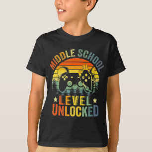 Video Game Level Unlocked Middle School Back to Sc T-Shirt