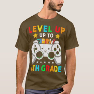 Video Game Level Up To 4th Grade Team Fourth Grade T-Shirt