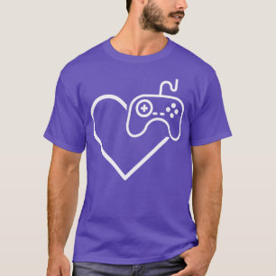 Video Game Lover Heart with Game Controller T-Shirt