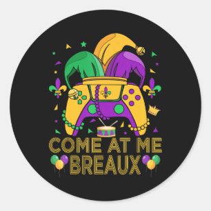 Video Game Mardi Gras Carnival Costume Gaming Cont Classic Round Sticker