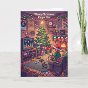 Video Game Merry Christmas Player One Card