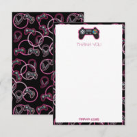 Video Game Neon Pink Girls Pattern Kids