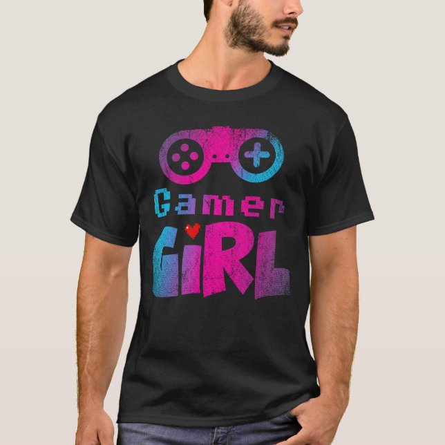 Video Game Nerd E Sport Gaming Girl Gamer Gift Gam T-Shirt (Front)