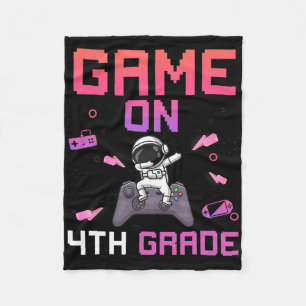 Video Game On 4th Grade Gamer Ck To School First D Fleece Blanket