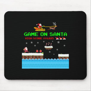 Video Game On Santa Ugly Christmas Gamer Santa Cla Mouse Pad