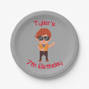 Video Game Party Personalized Plates