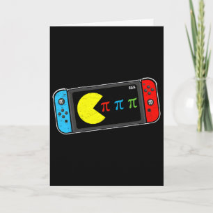 Video Game Pi Day Gamer Math Teacher Kids Boys Men Card